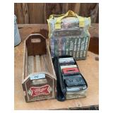 VHS, Cassettes, & Miller High Life Wood Box