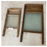 Vintage Pearl & Jasper Mountain Glass Washboard