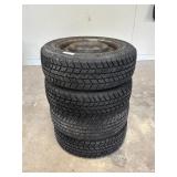 15" Snow Tires on Rims, Set of Four