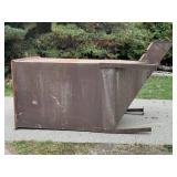 4ft Square Steel Bin w/ 12in Chute