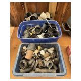Three Bins of Mixed Plumbing Parts