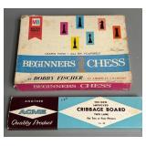 ACME Cribbage Board + Milton Bradley Chess
