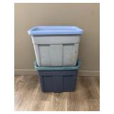Assorted Plastic Storage Bins with Lids