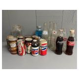 Assorted Vintage Bottles and Cans