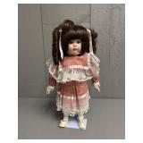 Porcelain Doll On Stand