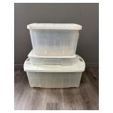 Assorted Plastic Storage Bins with Lids