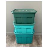 Assorted Plastic Storage Bins with Lids