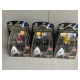 Three Star Trek Warp Collection Figurines