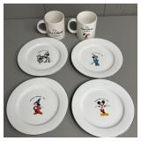 1955 Mickey Mouse Club Plates & Mickey Mugs