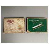 Pair of Cigarette Tins, Math Set Included