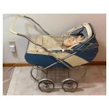 Vintage Baby Blue Doll Pram