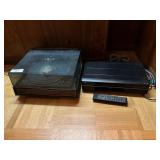 Garrard Record Player + Toshiba VHS Player
