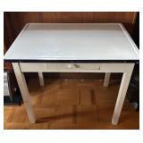 Enamel Top Work Table w/ Drawer