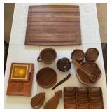 Collection of Wooden Service Pieces