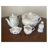 Porcelain Soup Tureen + Lid, Ceramic Bobble Head