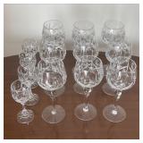 Crystal Cross and Olive Round Stemware