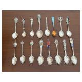Collection of Sterling Silver Souvenir Spoons
