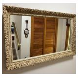 White & Gold Framed Mirror