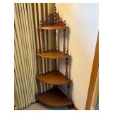 4-Tiered Carved Corner Whatnot