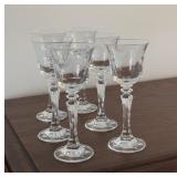 Crystal Tiffin Rambling Rose Wine Goblets