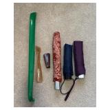 Three Travel Unbrellas, Two Shoe Horns