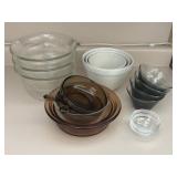 Glass Serving Bowls + Nesting Mixing Bowls