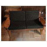 Vintage Cushman Paddle Arm Loveseat