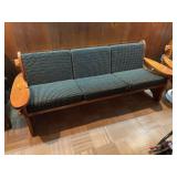 Vintage Cushman Paddle Arm 3 Seat Sofa