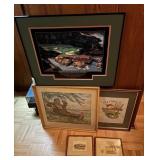 Five Framed Wall Art Pieces