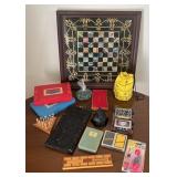 Collection of Games, Marbles, Framed Chess Board