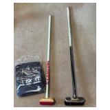 Two Curling Brooms + Bag