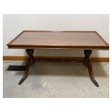 Glass Top Wooden Coffee Table