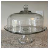 Glass Cake Stand w/ Lid