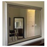 Brushed Metallic Framed Mirror