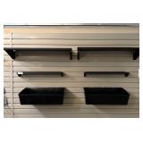 Slot Wall Storage Shelving + Baskets
