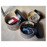 Three Storage Bins w/ Cables