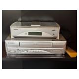 JVC DVD Player & Sylvania Video Cassette Recorder