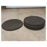 Recycled Rubber Round Garden Tiles