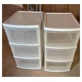 Pair of 3-Drawer Clear Organizers