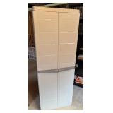 Plastic and Metal Four Shelf Storage Unit
