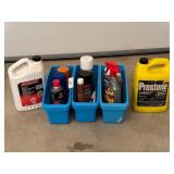 Assorted Cleaning Supplies + Antifreeze