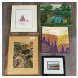 Five Pieces of Assorted Art