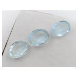 $6,700 Appr. - 14.89 ct Cert. Aquamarine Gemstones