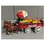 Cast Iron Coca- Cola Horse Drawn Delivery Wagon