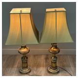 Brass Parlour Lamps + Shades