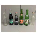 Six Collector Pop & Soda Bottles