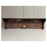 Dutch Carved Coat Rack Shelf