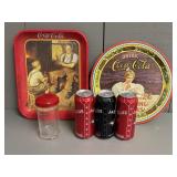 Two Coke Trays, Blue Jays Cans, Sugar Dispenser