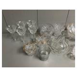 Large Collection of Pressed Glass + Crystal