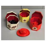 Assorted Salesman Sample Boxes w/ Plastic Hats